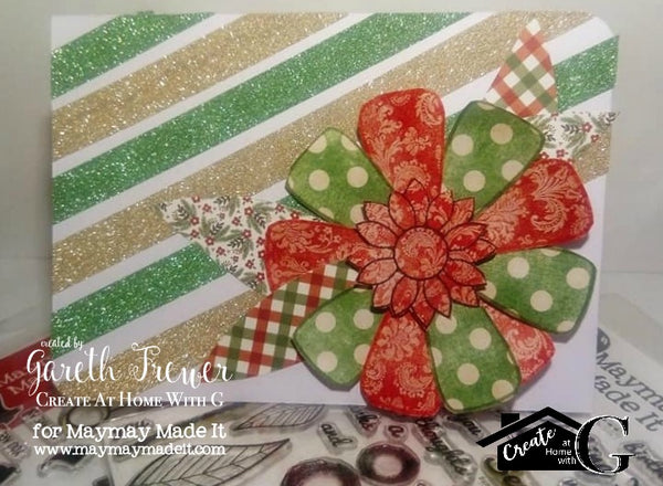 Christmas Flower card with a difference: