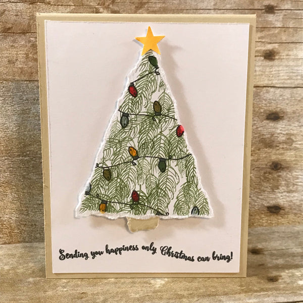 Torn Christmas Tree Card