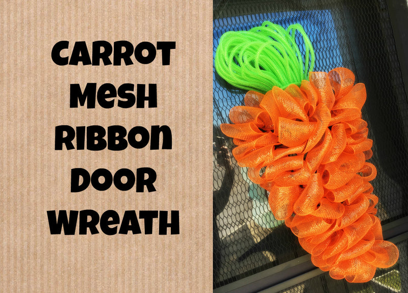 Easter Carrot Mesh Ribbon Wreath