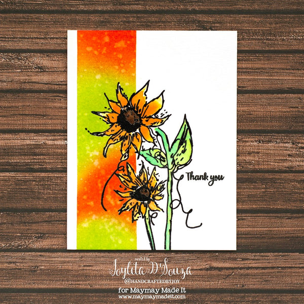 Simple One Layer Card with Brenda's Botanicals DT Project by Joy D'Souza