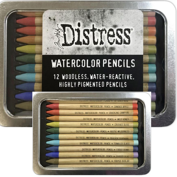 Tim Holtz Distress Watercolor Pencils 12 Pack - Set 3 {B07}