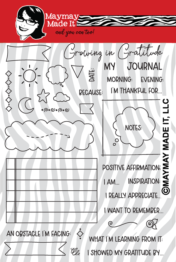 Maymay's Growing in Gratitude 6x8 Stamp Set {A105}