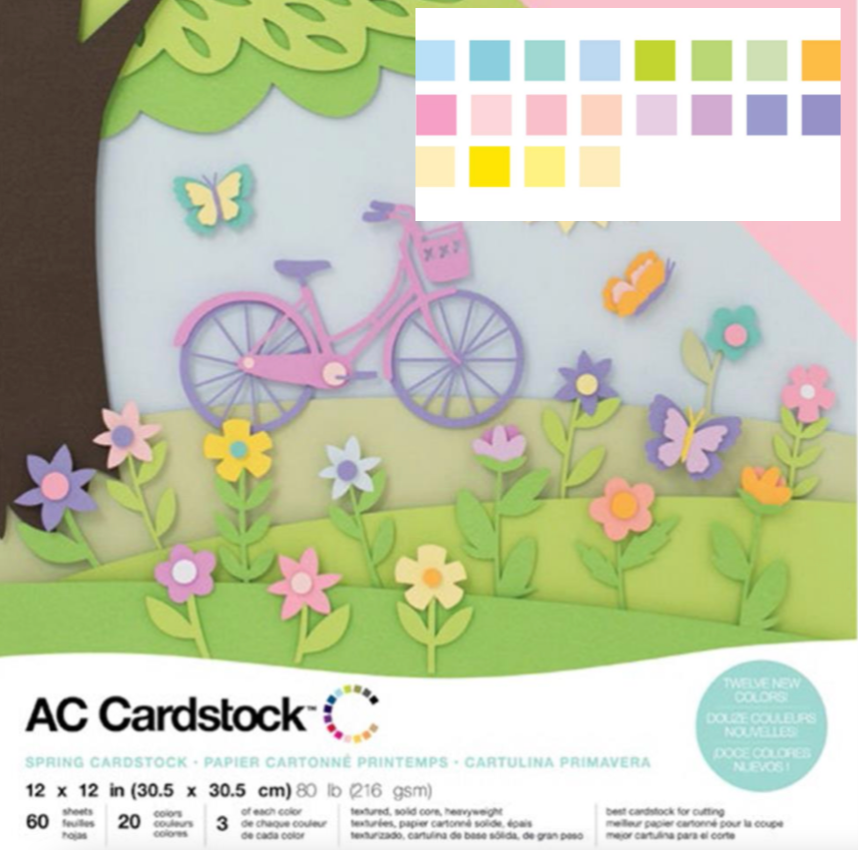 American Crafts Smooth Cardstock 12x12 White