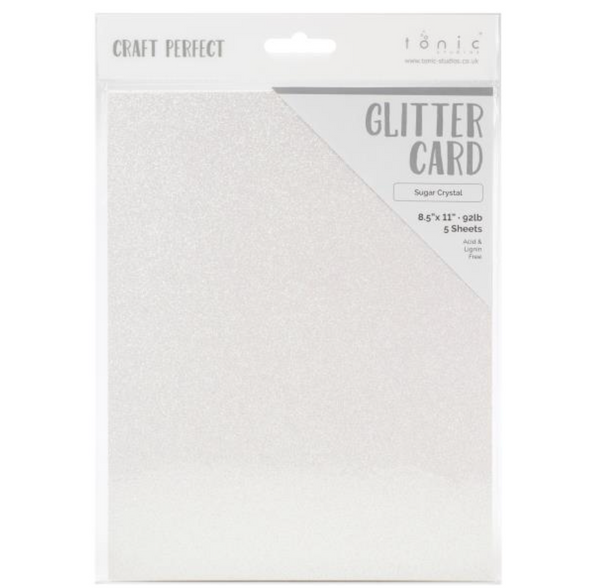 Craft Perfect 8.5x11 Sugar Crystal Glitter Cardstock {B121}