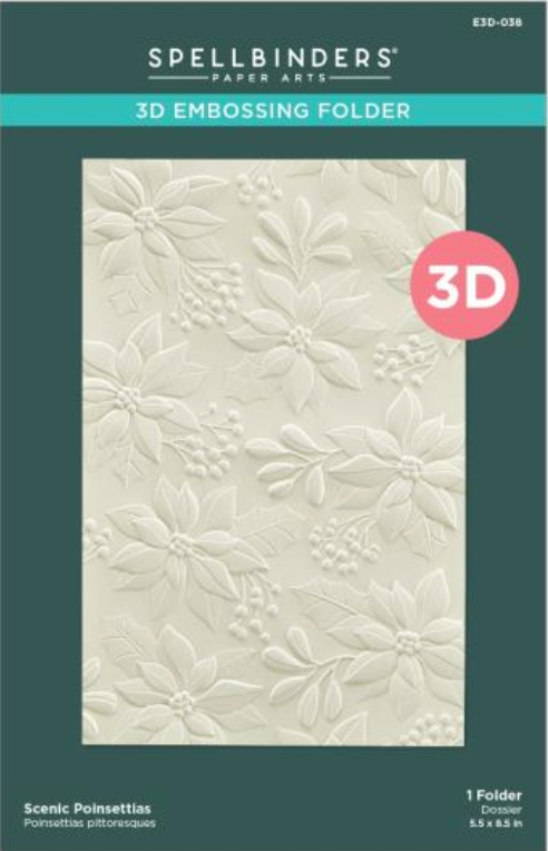 Spellbinders Scenic Poinsettias 3D Embossing Folder {X152}