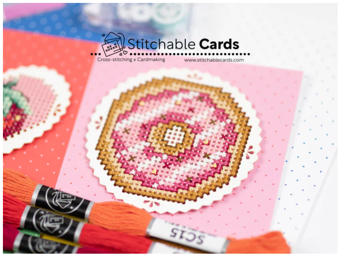 Waffle Flower Stitchable Card Sweet Tooth Pattern {F309}