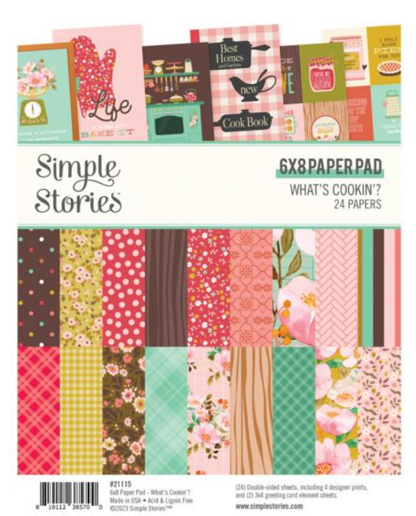 Simple Stories 6x8 What's Cookin'? Paper Pack {B601}