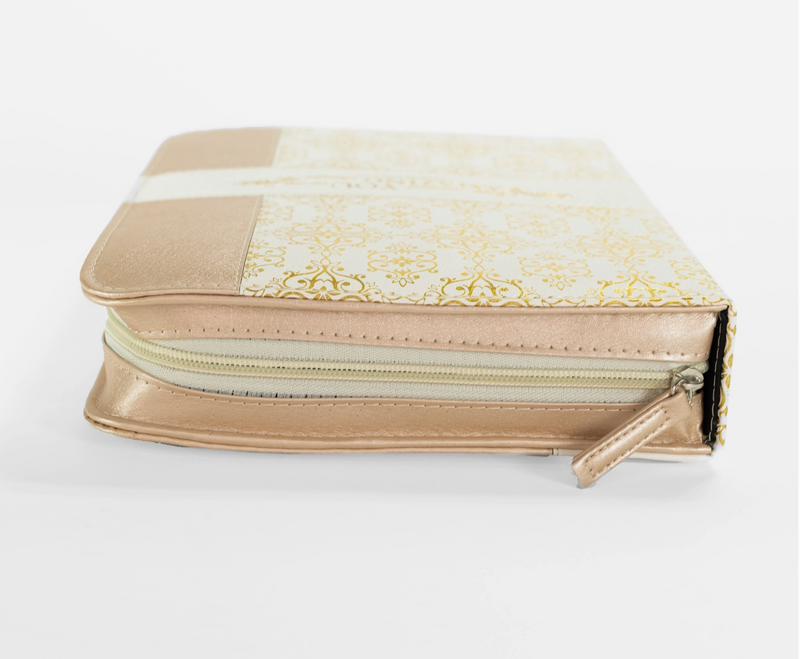 Divinity Boutique XL Cream & Gold Amazing You Bible Cover {R9}