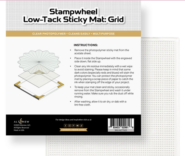 Altenew Stampwheel Low Tack Gridded Sticky Mat {B13}