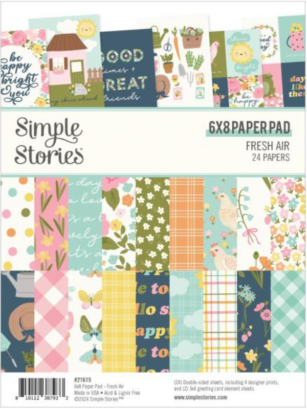 Simple Stories 6x8 Fresh Air Paper Pad {B615}