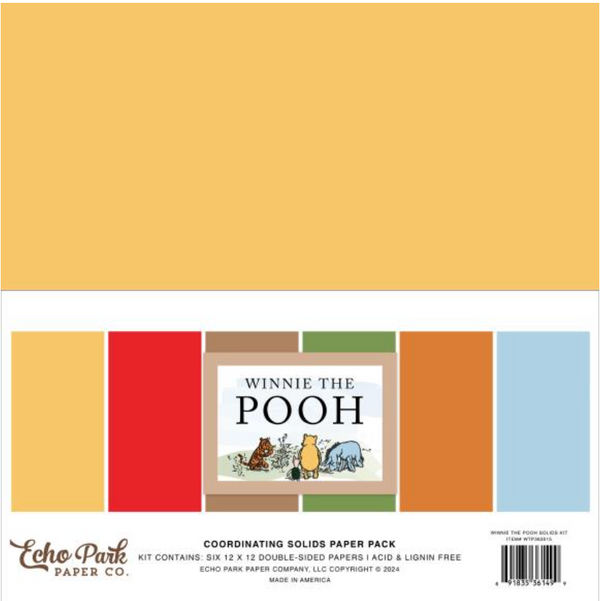 Echo Park 12x12 Winnie the Pooh Solids Collection Kit {C409}
