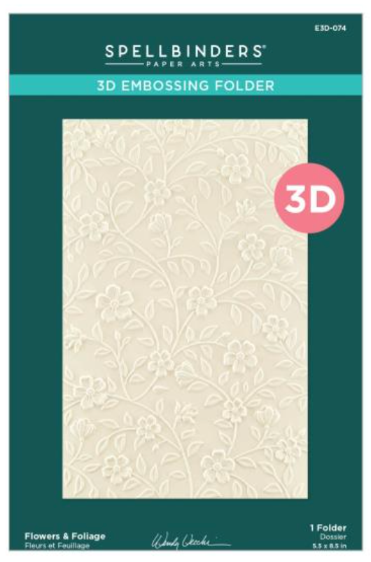 Spellbinders Flowers & Foliage 3D Embossing Folder {W76}