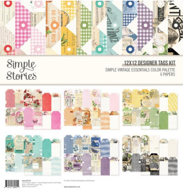 Simple Stories 12x12 Simple Vintage Essentials Designer Tags Kit {F200}