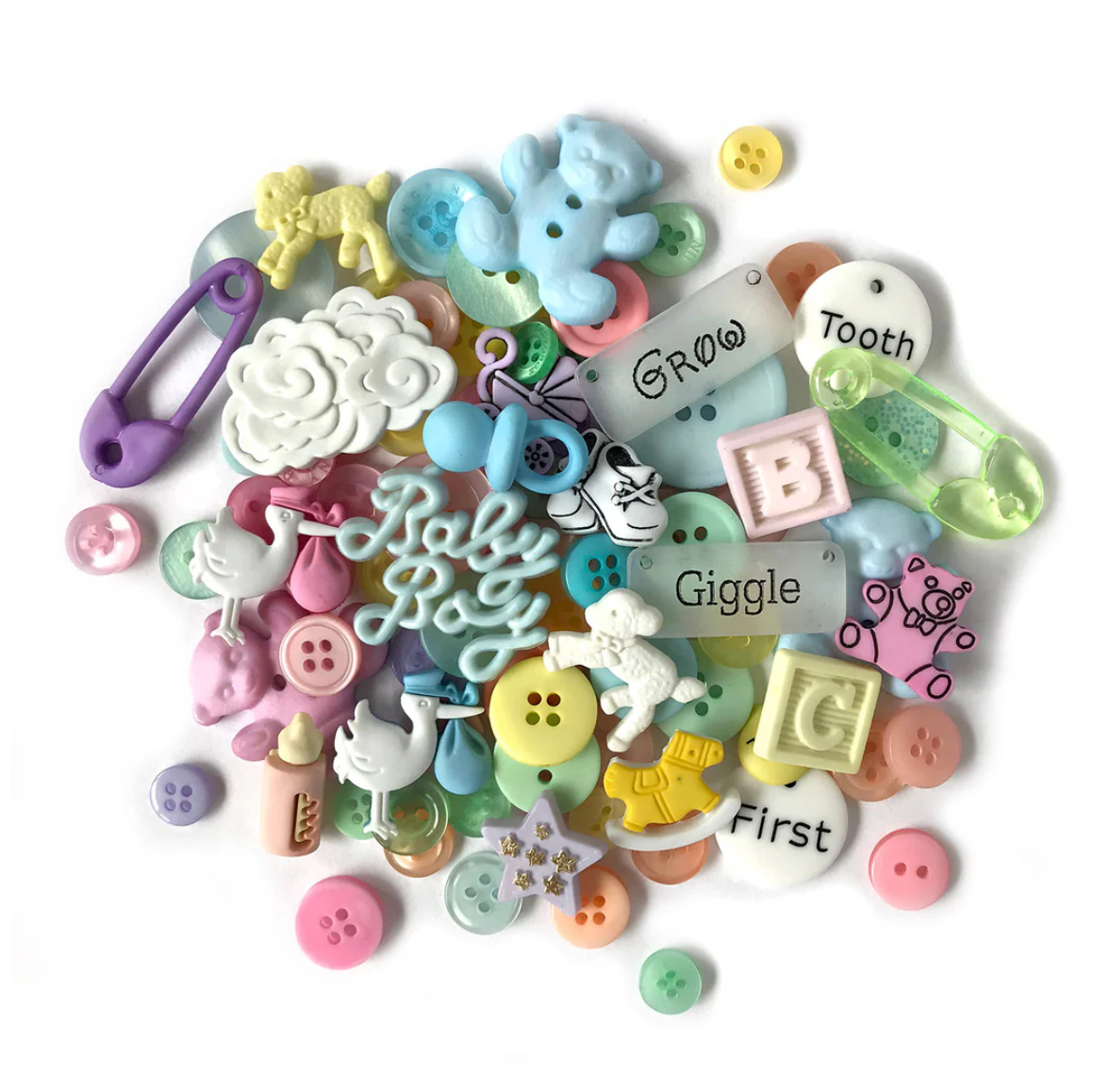 Buttons Galore Sweet Baby Girl, in plastica, Elegante, Durevole, con