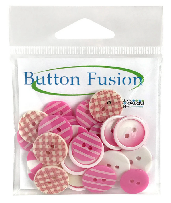 Buttons Galore Pink Patchwork Buttons {G50}