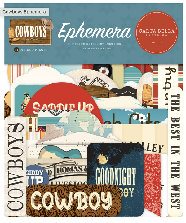 Carta Bella Cowboys Icons Ephemera {W51}