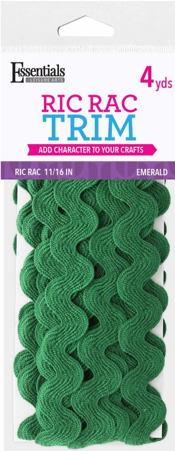 Leisure Arts Essentials Emerald 11/16" Ric Rac {G148}