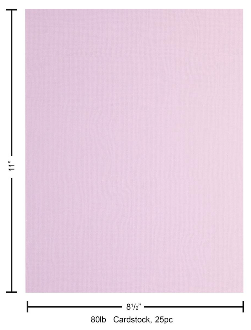 Paper Accents 8.5x11 80lb Lilac Mist Canvas Cardstock {C541}