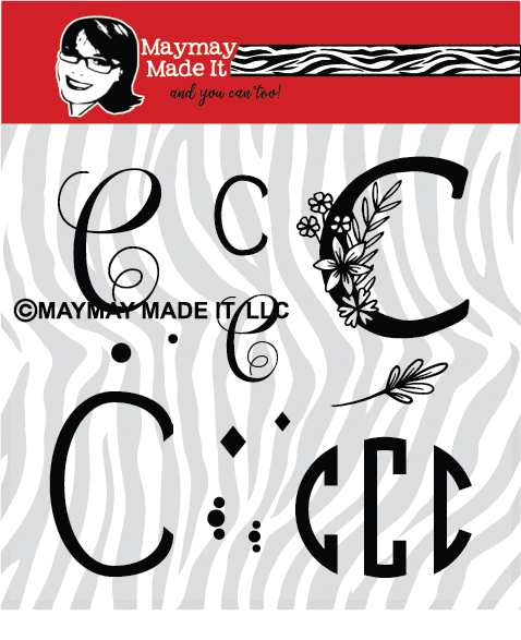 Maymay's Monogram C 6x6 Stamp Set {A169}