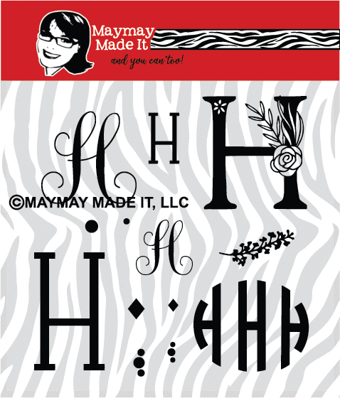 Maymay's Monogram H 6x6 Stamp Set {A174}