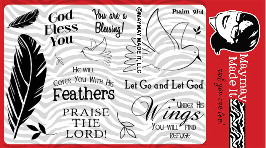 Psalm 91:4, Personalized Stationery Set for Women, Set of 10