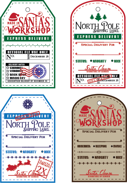 Maymay's North Pole Shipping Label 6x8 Stamp Set {A159}