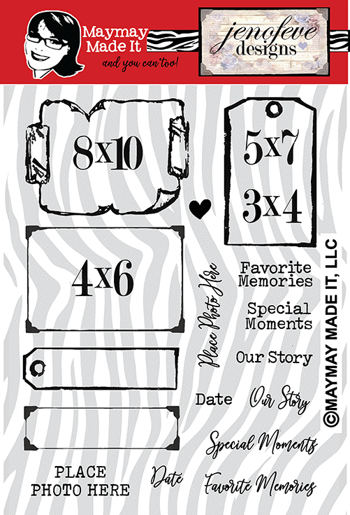 Maymay's Maymay x Jenofeve Designs Picture Perfect 6x8 Stamp Set {A242}
