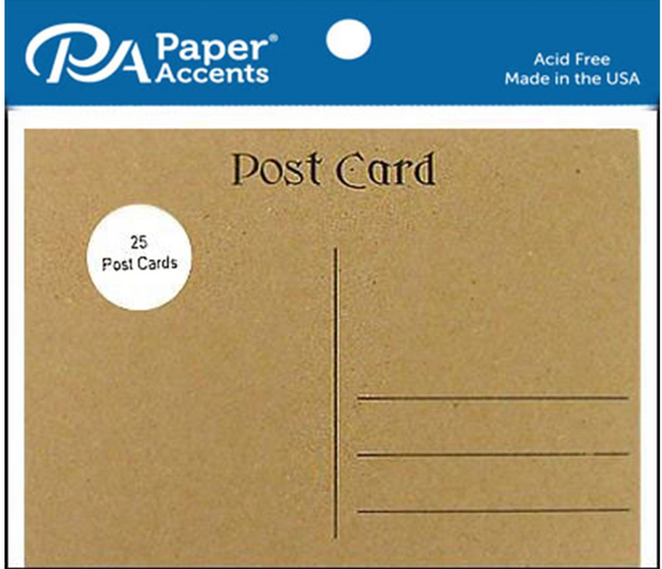 Paper Accents 4.25x 5.5 Brown Bag Post Cards {D130}
