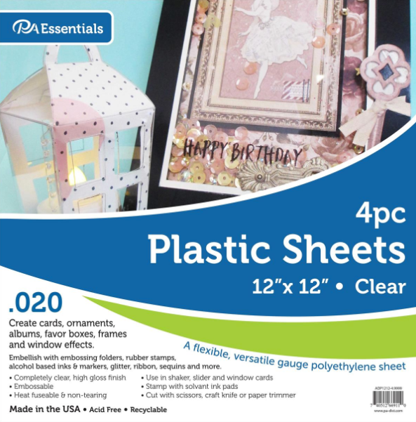 Paper Accents 12x12 Clear Plastic Sheets {B409}