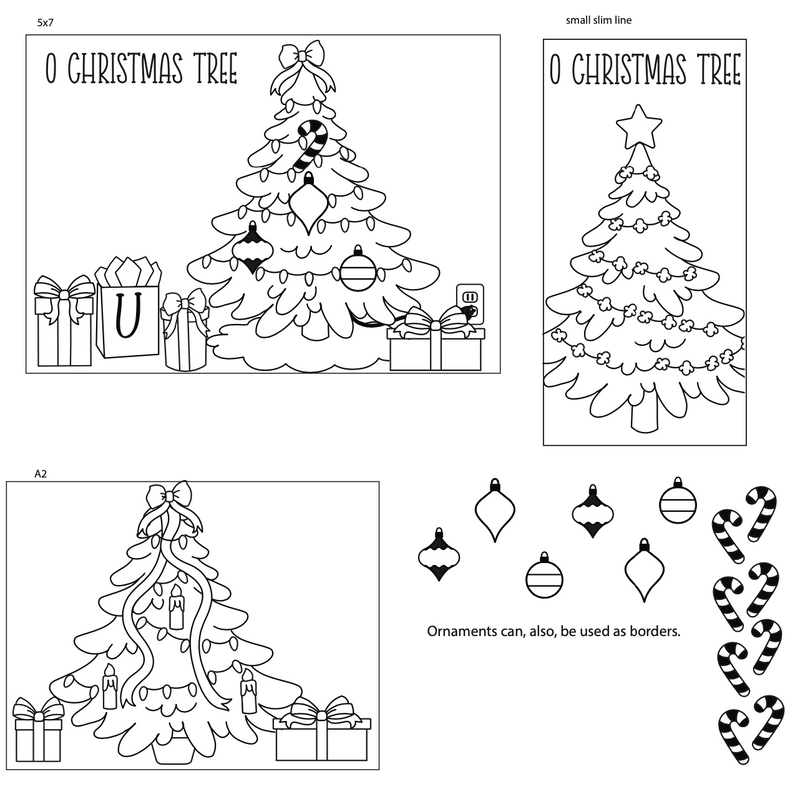 Maymay's O Christmas Tree 6x8 Stamp Set {V61}