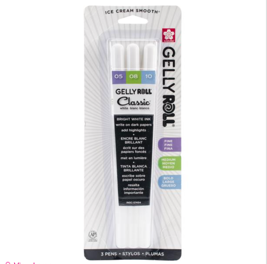 Gelly Roll Classic White Pens 3pk. {D180}