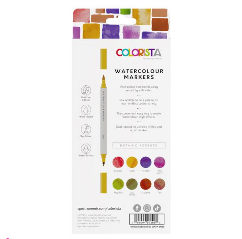 Spectrum Noir Colorista Botanic Accents Watercolor Markers {C507}