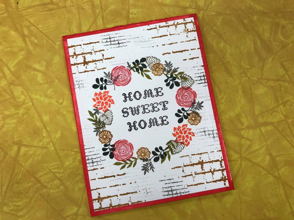Stamping Saturday Floral Wreath and Textured Card using one sheet of 8.5 x 11 piece of cardstock !