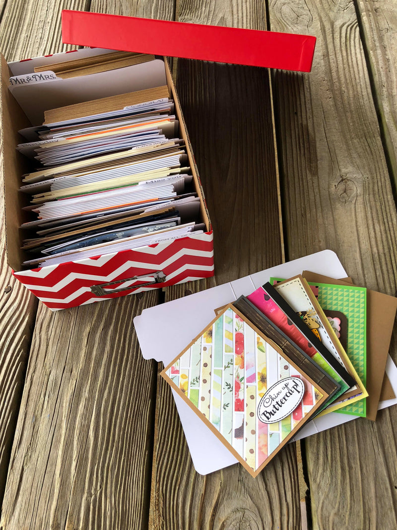 A DIY Greeting Card Organizer