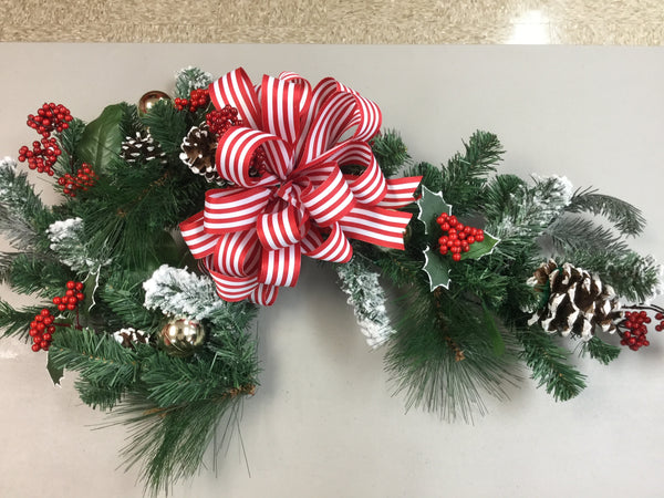 Dollar Tree Candy Cane Wreath Form Tutorial