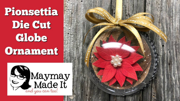 Poinsettia Globe Ornament