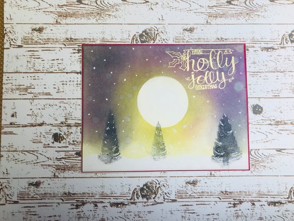 Christmas Night Scene Card