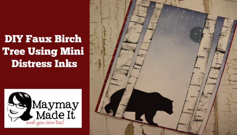 DIY Faux Birch Tree Using Mini Distress Inks