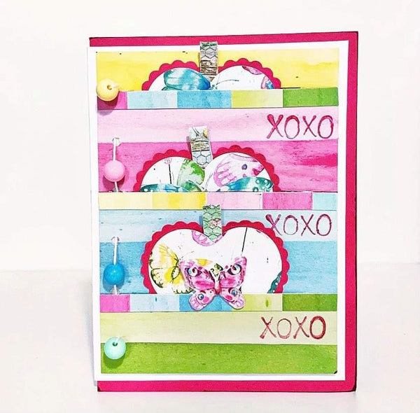 Maymay’s Mintay Designer Michelle’s Tucked Hearts Card