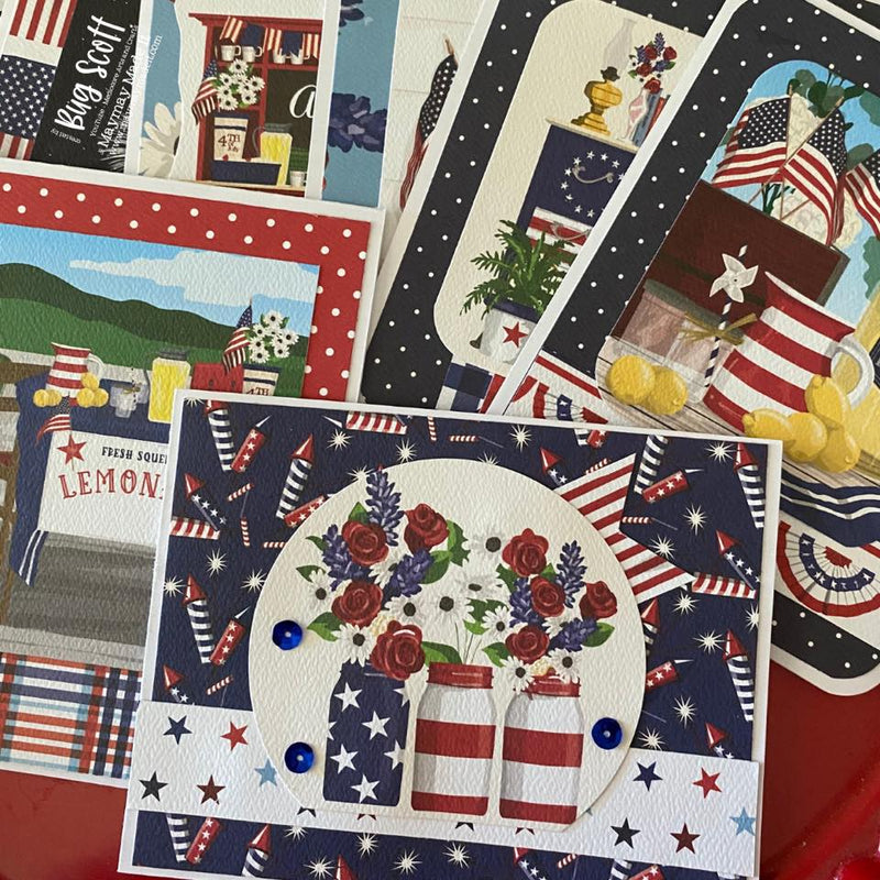 MAYMAY'S DT "AS MANY AS CARDS" GOD BLESS AMERICA CHALLENGE~BUG SCOTT