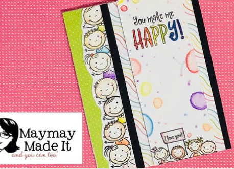 Water Color with Nuvo Pencils Party In A Card