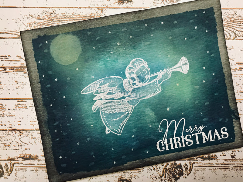 Watercolored Christmas Card