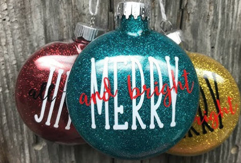 Glitter Ornaments: Maymay Played with Glitter? I am as shocked as you!