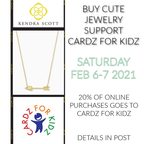 Kendra Scott and Cardz for Kidz are raising money together! You can help!!!