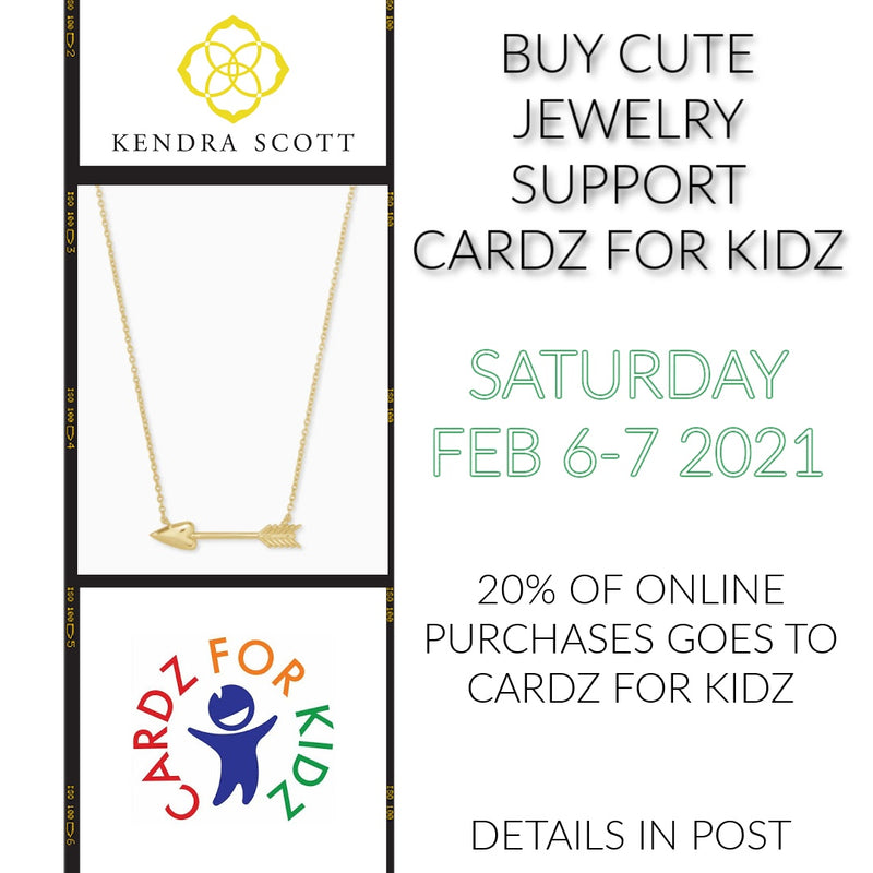 Kendra Scott and Cardz for Kidz are raising money together! You can help!!!