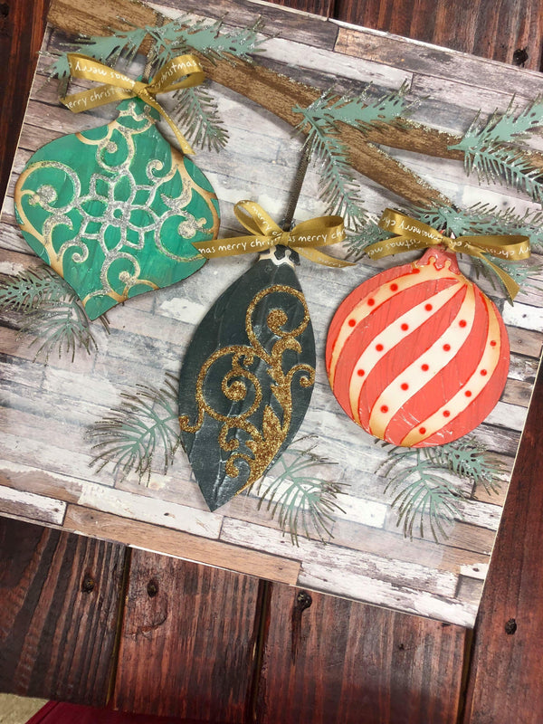 Christmas Mixed Media Table Decor