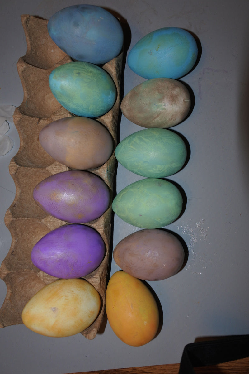 Marbled Easter Eggs using Oxide Inks by Jim Eber