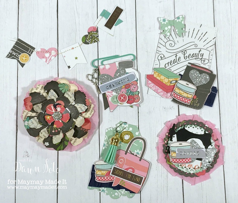 I Love Crafting Embellishments DT Project by Dawn Soto