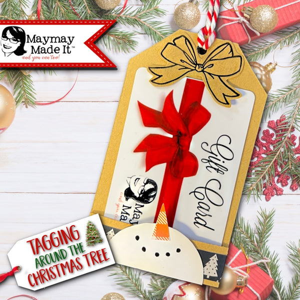We were challenged to make the EASIEST SNOWMAN GIFT card EASIER?  No Cheaper! lol