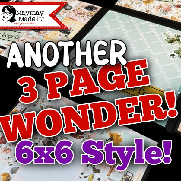 The Easiest 6x6 Folio Scrapbook and only 3 SHEETS OF CARDSTOCK TO BUILD IT!